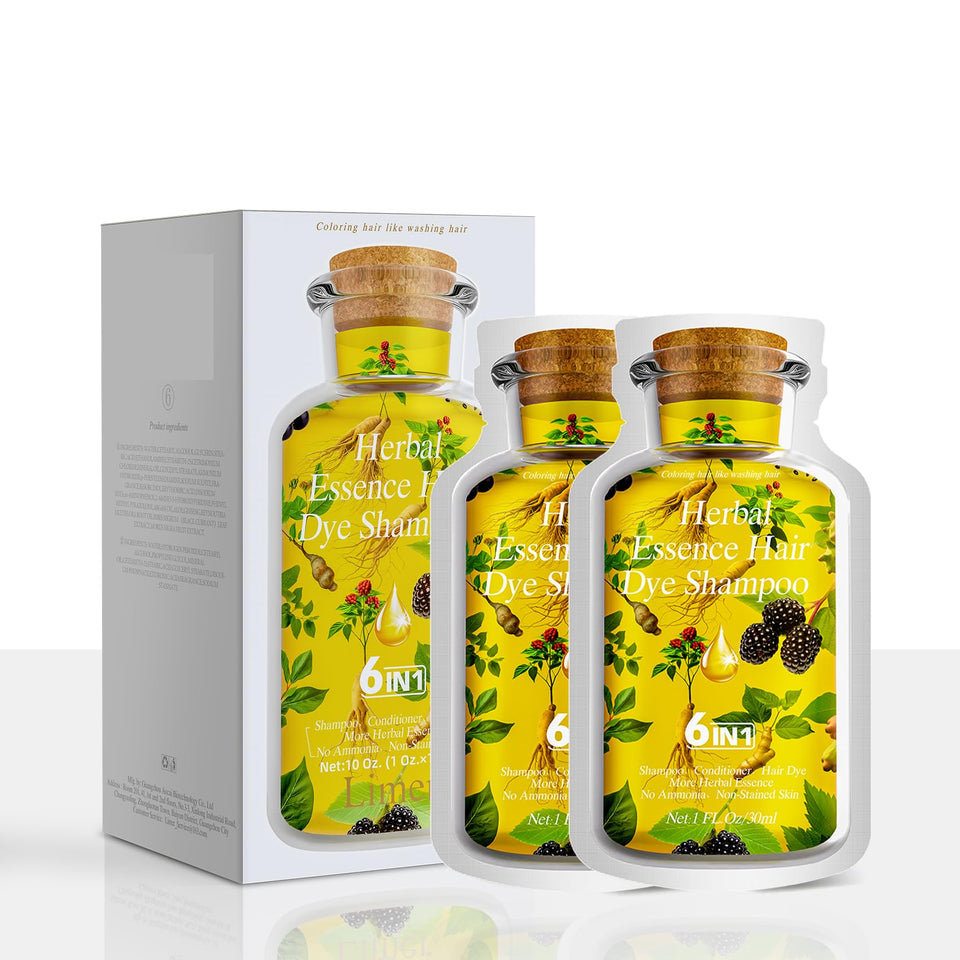 Limer Hair Dye Shampoo Natural Black box packaging for easy storage.