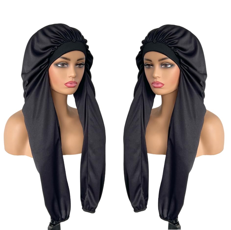 Limited Beauty water-resistant bonnet guards hair during moisture exposure.