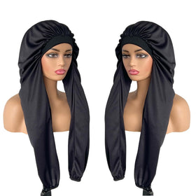 Limited Beauty water-resistant bonnet guards hair during moisture exposure.