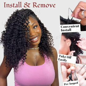 Limited Beauty micro-ring loop installation simplifies quick, damage-free attachment.
