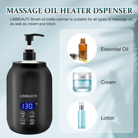 LINBEAUTI massage warmer LCD display for easy temperature and timer adjustments