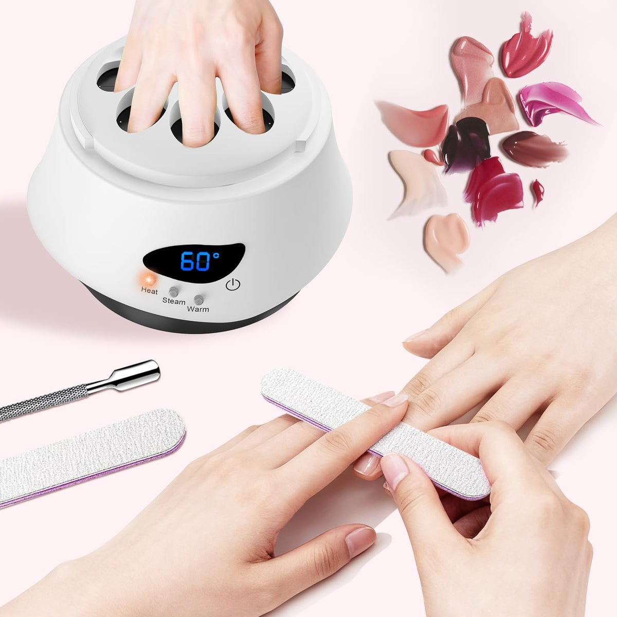 Linbeauti nail steamer auto shutoff provides worry-free operation.