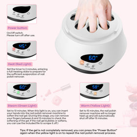 Linbeauti nail steamer cuticle stick aids residue wipe after steaming.