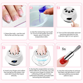 Linbeauti nail steamer solution bowl keeps correct liquid level for safe steaming.