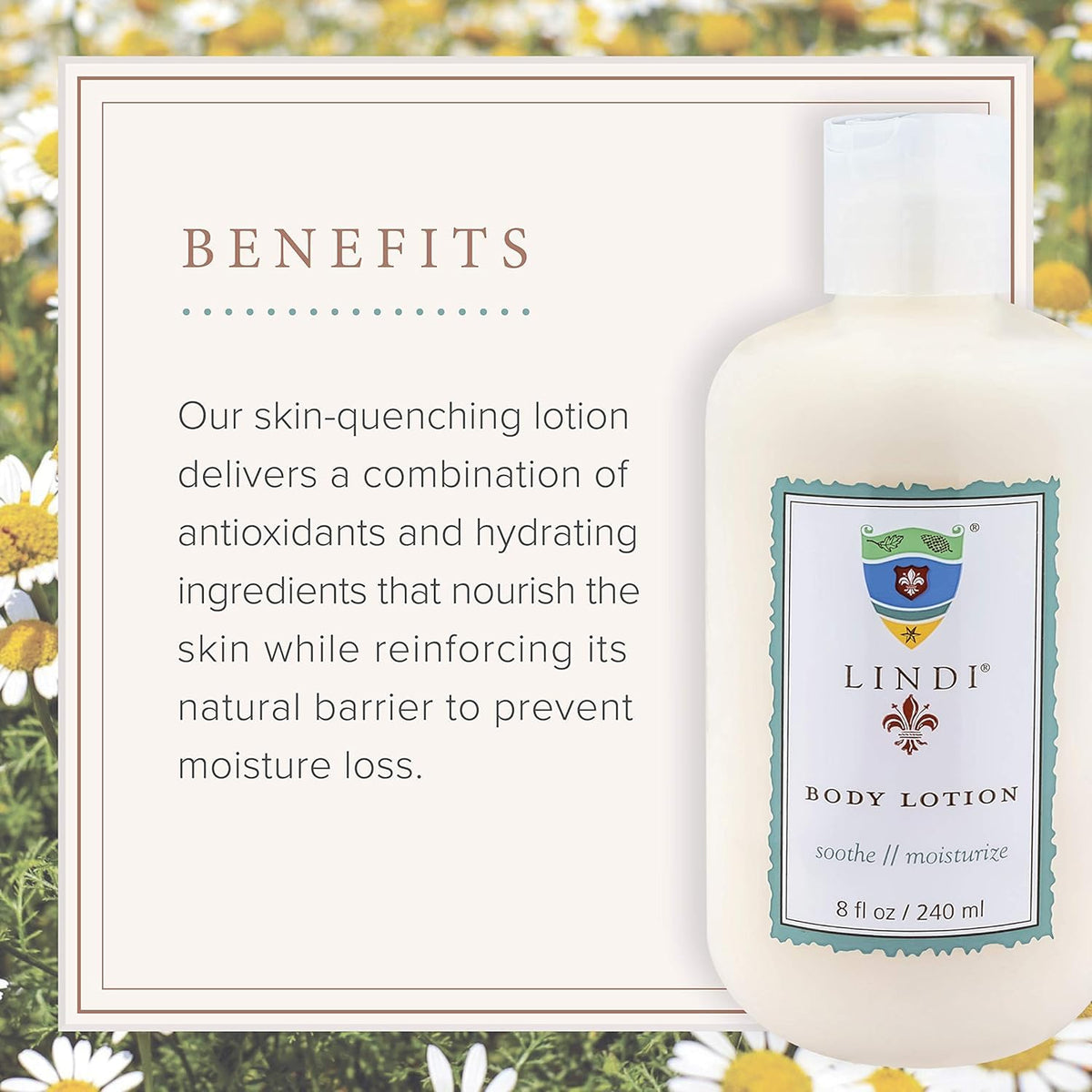 Lindi Skin body lotion applied to forearm demonstrates nourishment in action.