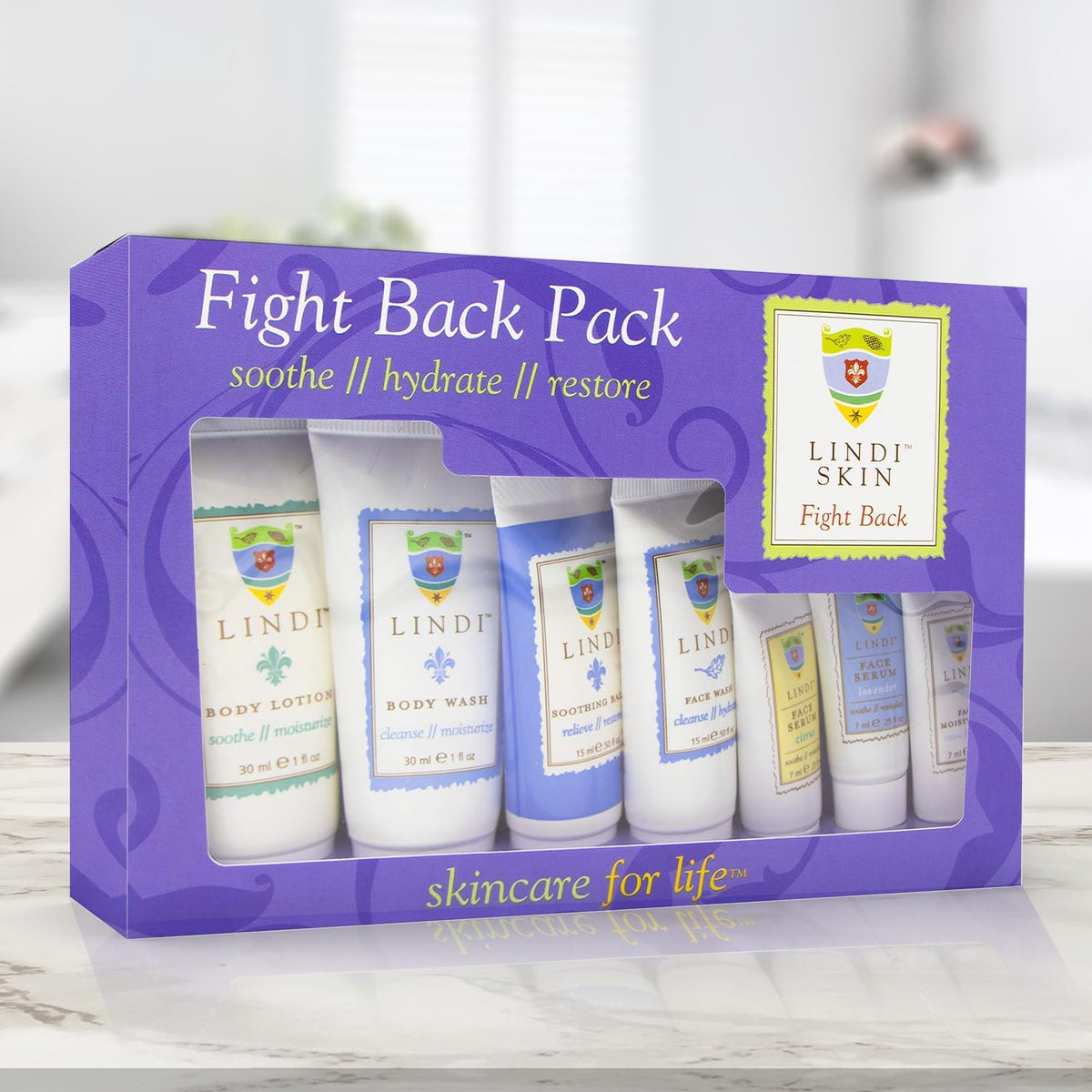 Lindi Skin Fight Back Pack soothing balm for irritated areas