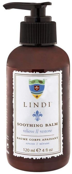 Lindi Skin Soothing Balm pump bottle provides quick hydration for dry hands.