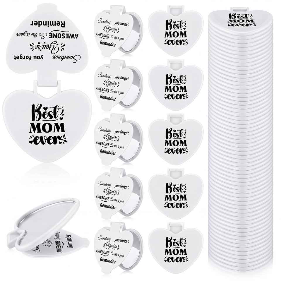 Lineshading Best Mom Ever Mirror White Compact for on-the-go touch-ups
