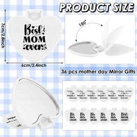 Lineshading Heart-shaped pocket mirror white, ideal as a small party favor for events
