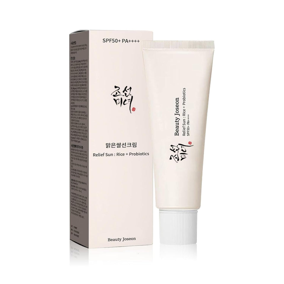 LING LI TE LLT sunscreen SPF50+ bottle showing the rice-and-probiotics formula for daily UV defense