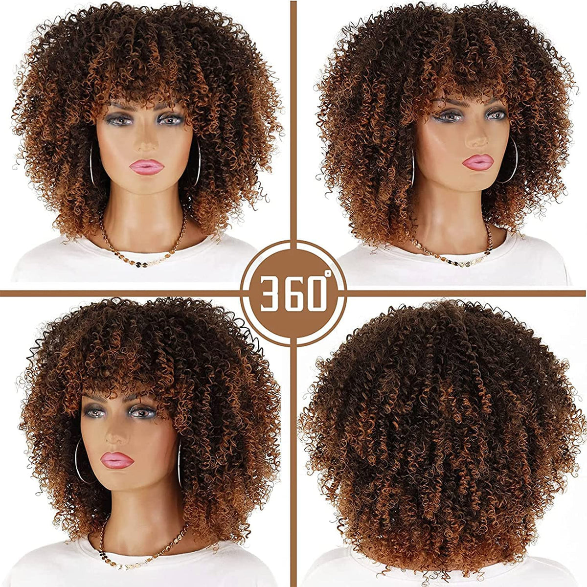 LINGHANG afro wig cap adjustment detail emphasizes secure fit for windy days