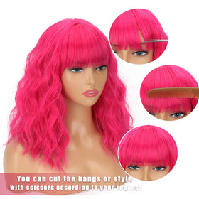 LINGHANG synthetic heat-resistant wig offers secure fit and comfortable wear.