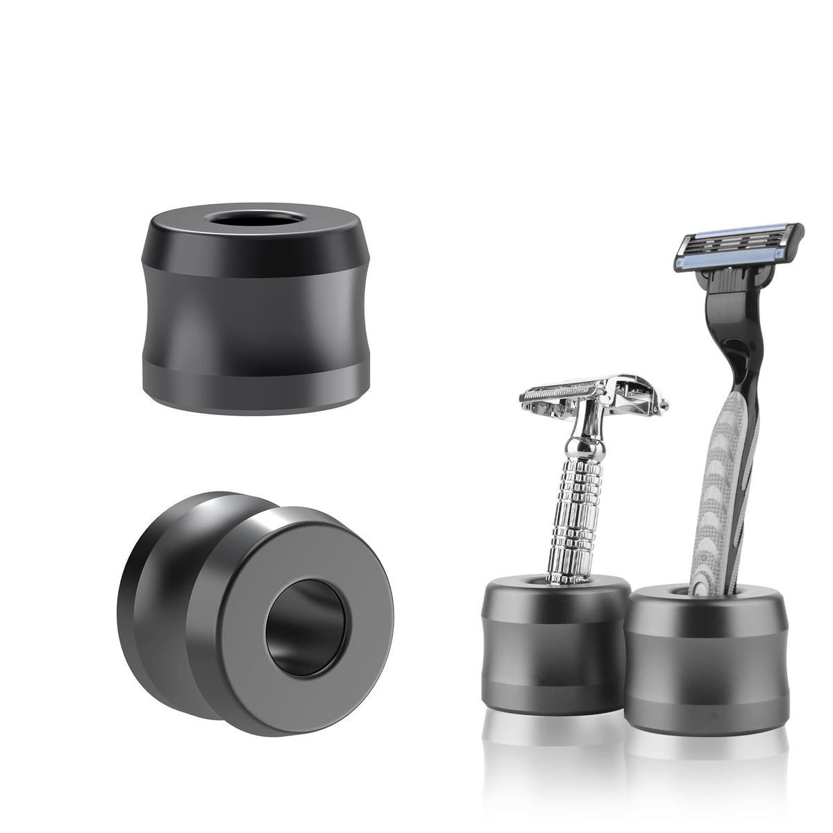 Linkidea razor stand compact desk setup for safe, organized storage.