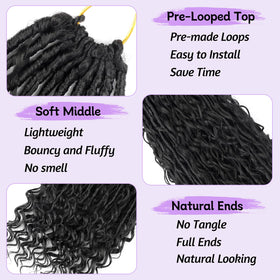 Linkrose Boho Faux Locs installation ready for quick wear.