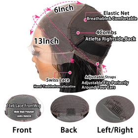 Linrkeyy invisible-melt 13x6 HD lace front wig for seamless parting.