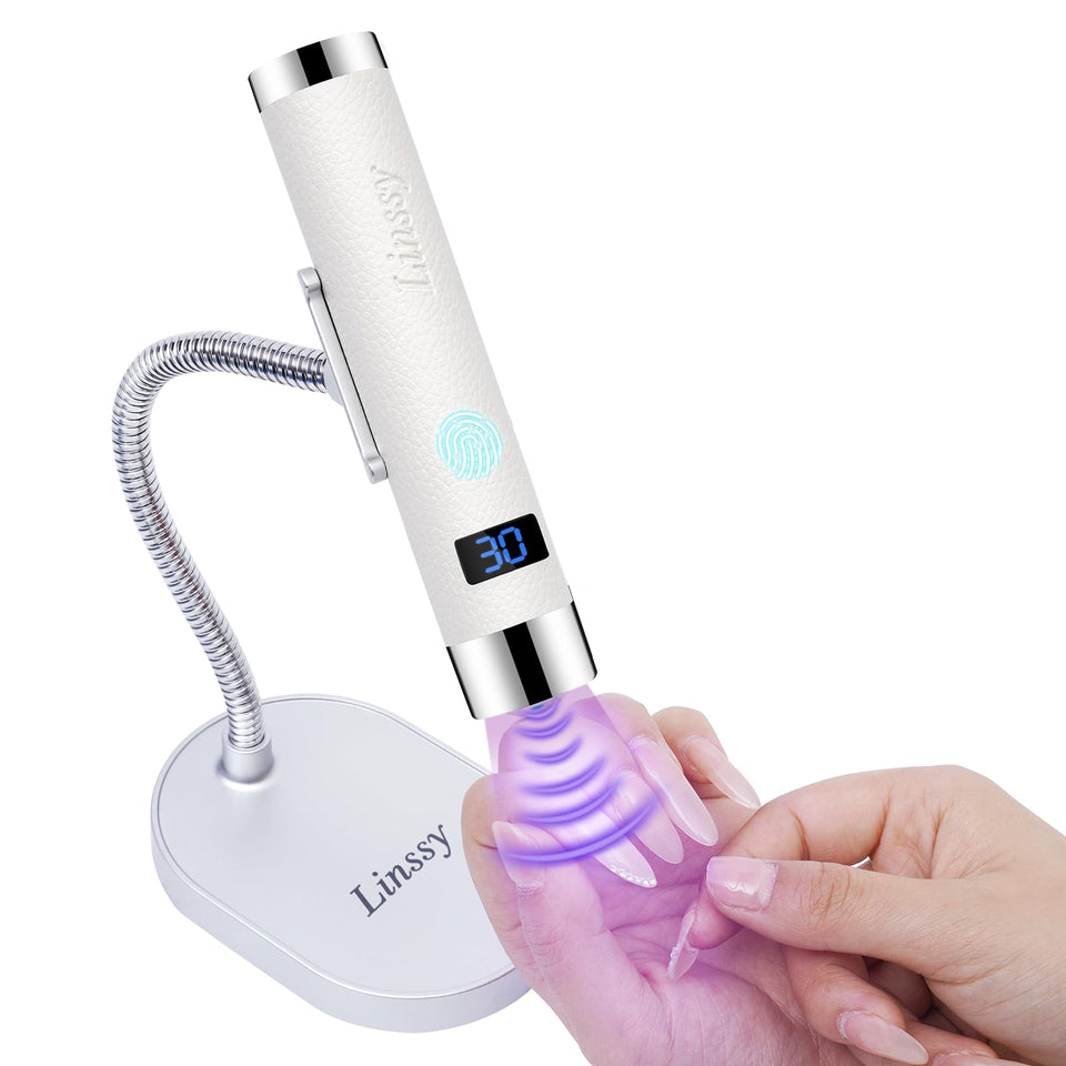 Linssy mini UV light with auto sensor enabling hands-free nail curing