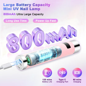 Linssy 800mAh battery provides long cordless use between charges.