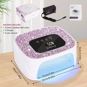 Linssy nail lamp delivering salon-grade results in home use.