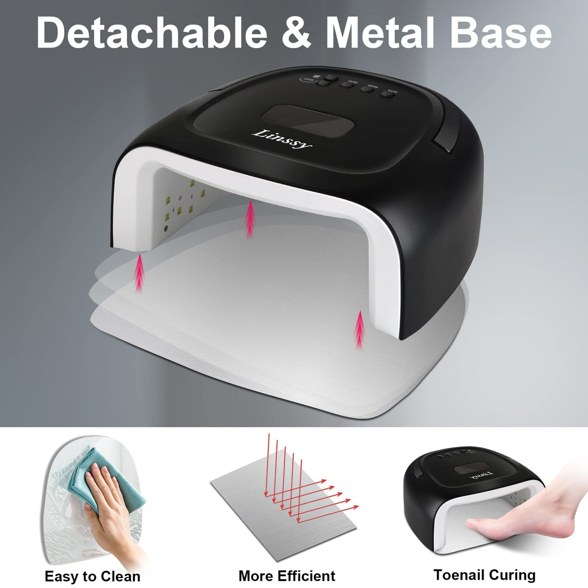 Linssy portable travel nail lamp ready for on-the-go