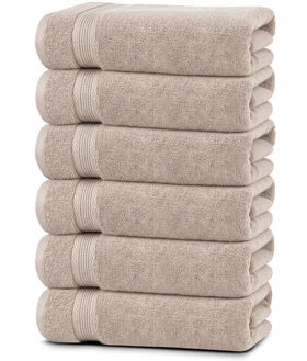 Linteum luxury hair towel in zero-twist cotton, folded for plush softness.