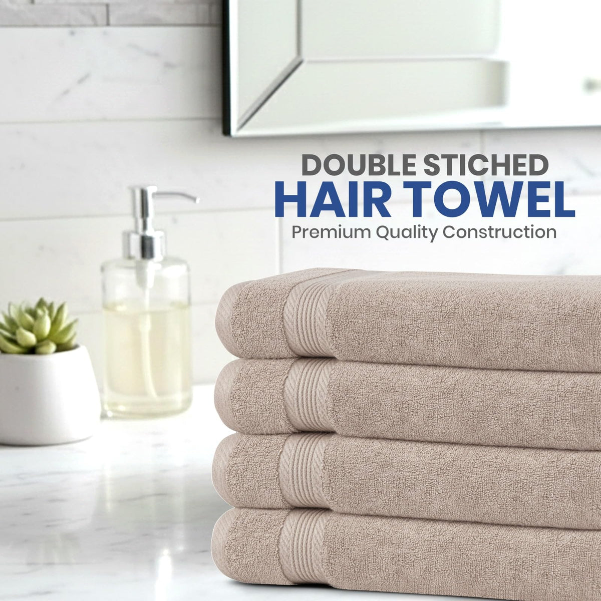 Linteum taupe pack-of-6 towels ready for spa or gym setups.