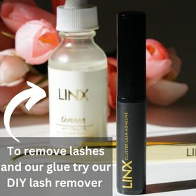 LINX lash glue comes in 5ml bottle for travel-friendly use.