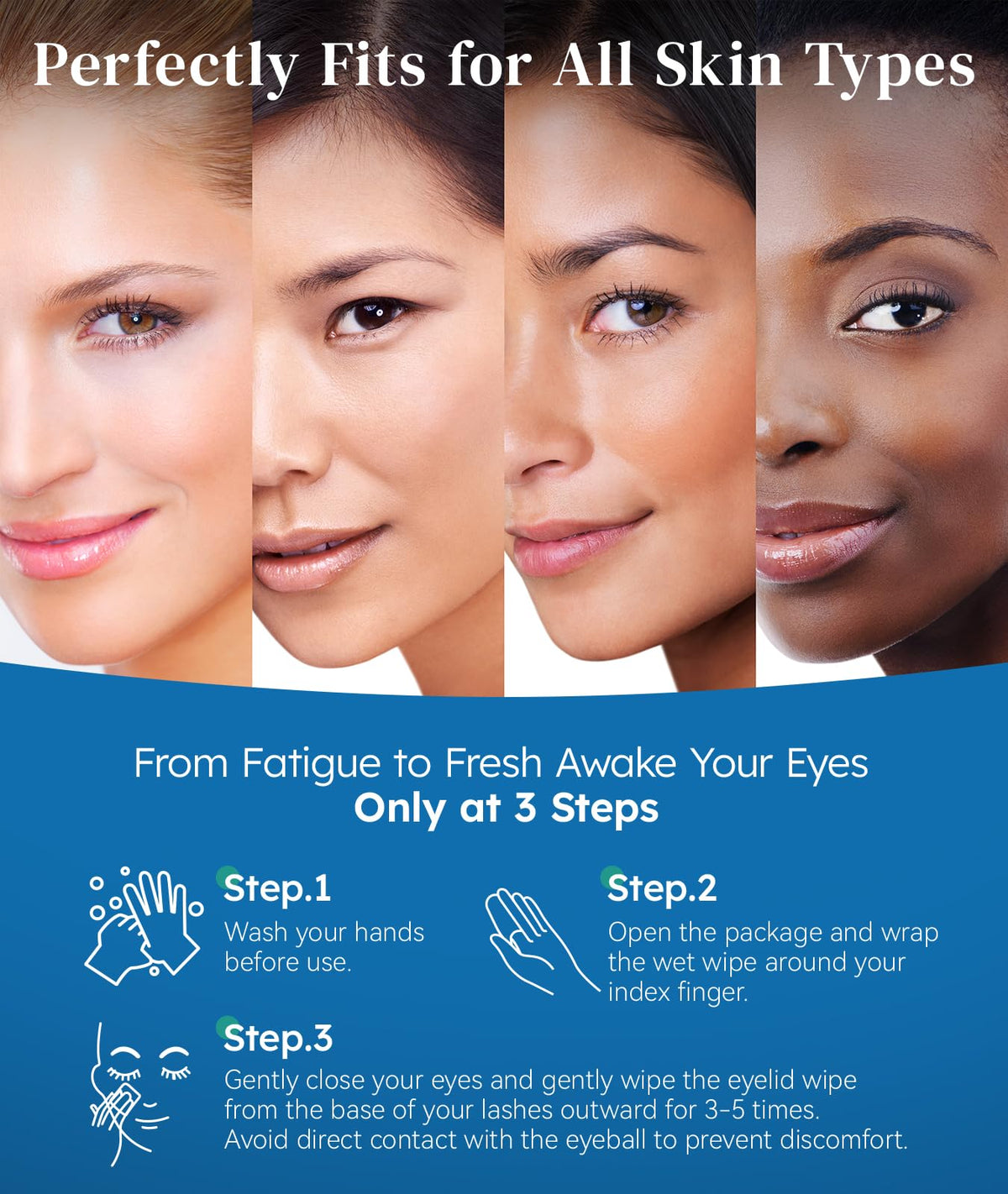 Linzercin dry eye relief wipes provide gentle hydration for irritated eyes