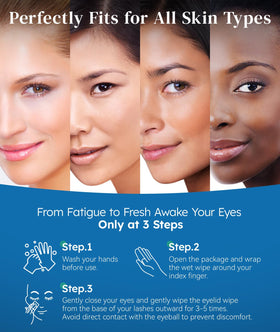 Linzercin dry eye relief wipes provide gentle hydration for irritated eyes