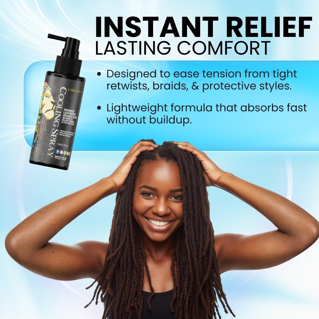 Lion Locs lightweight formula showcase with no buildup on dreadlocks.