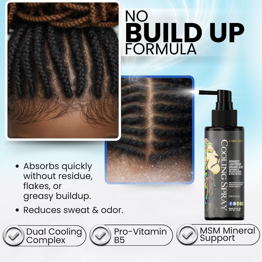 Lion Locs protective styles refresh on braids and twists.