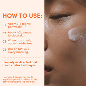 Night routine featuring Lion Pose serum for gentle nightly care.