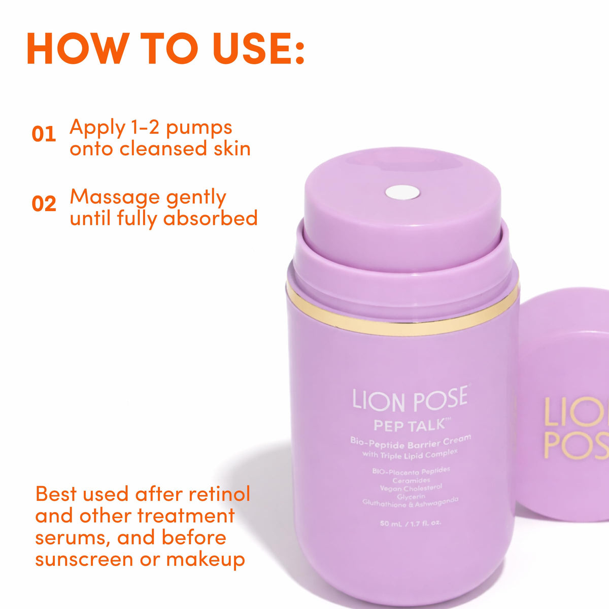 Lion Pose Pep Talk hyaluronic acid glow on skin for hydration