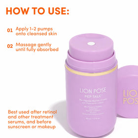 Lion Pose Pep Talk hyaluronic acid glow on skin for hydration