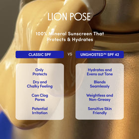 Lion Pose UNGHOSTED applying on cheek for natural sheer tint and protection