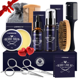 Lionmane storage bag and hair thinning comb for compact grooming.