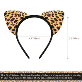 LIONSOUL leopard-print headband closeup showing 1 cm ear thickness