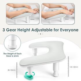 Lionvision arm rest with built-in thick non-slip pad stays steady on any surface.