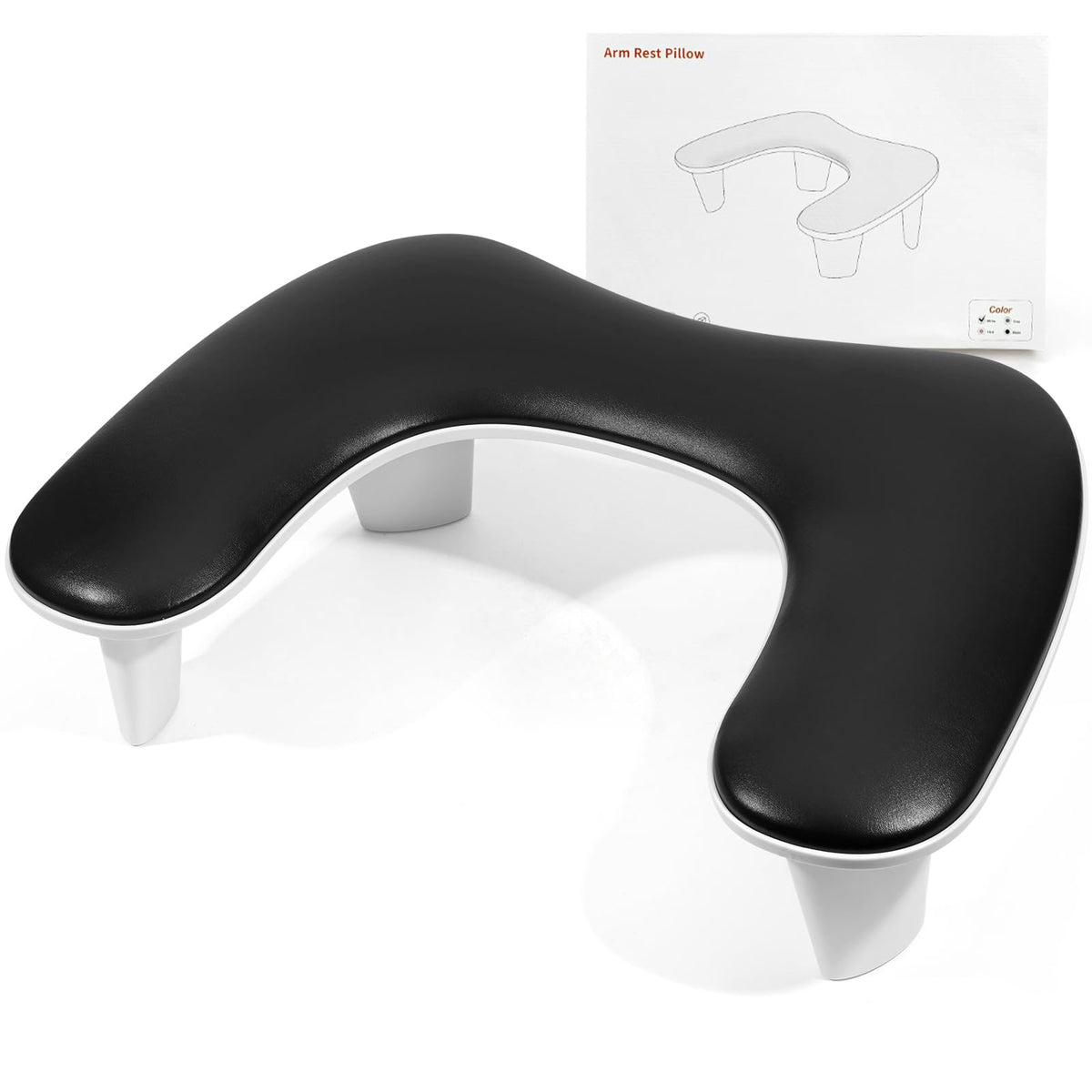 LIONVISION arm rest in use with U-shaped design supporting nails for ergonomic comfort