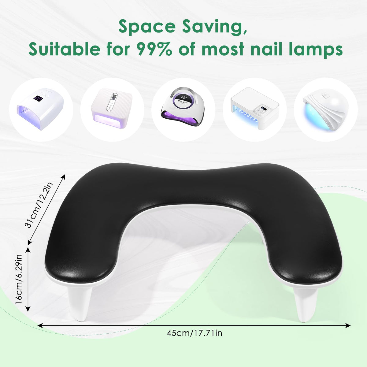 LIONVISION arm rest detaches for storage or travel, saving salon space