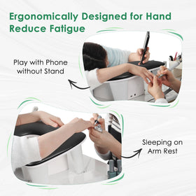 LIONVISION arm rest showing PU leather finish and cushions for smooth sessions