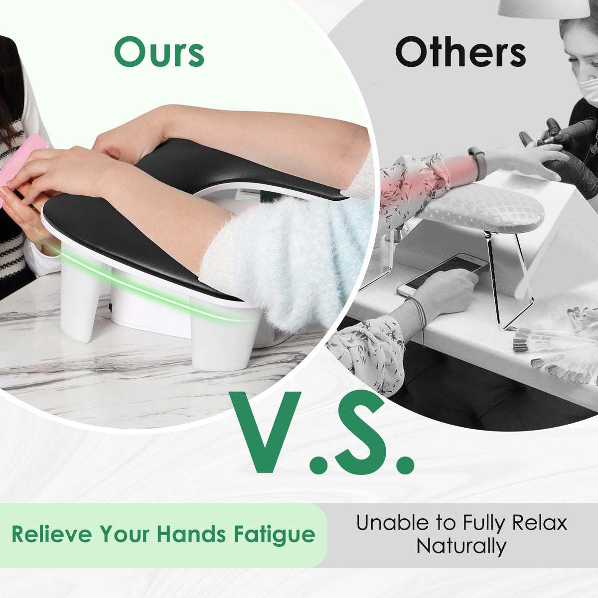 LIONVISION arm rest adds elegant touch to any nail studio or home setup