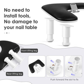 LionVision arm rest silicone anti-slip base anchors the workstation securely.