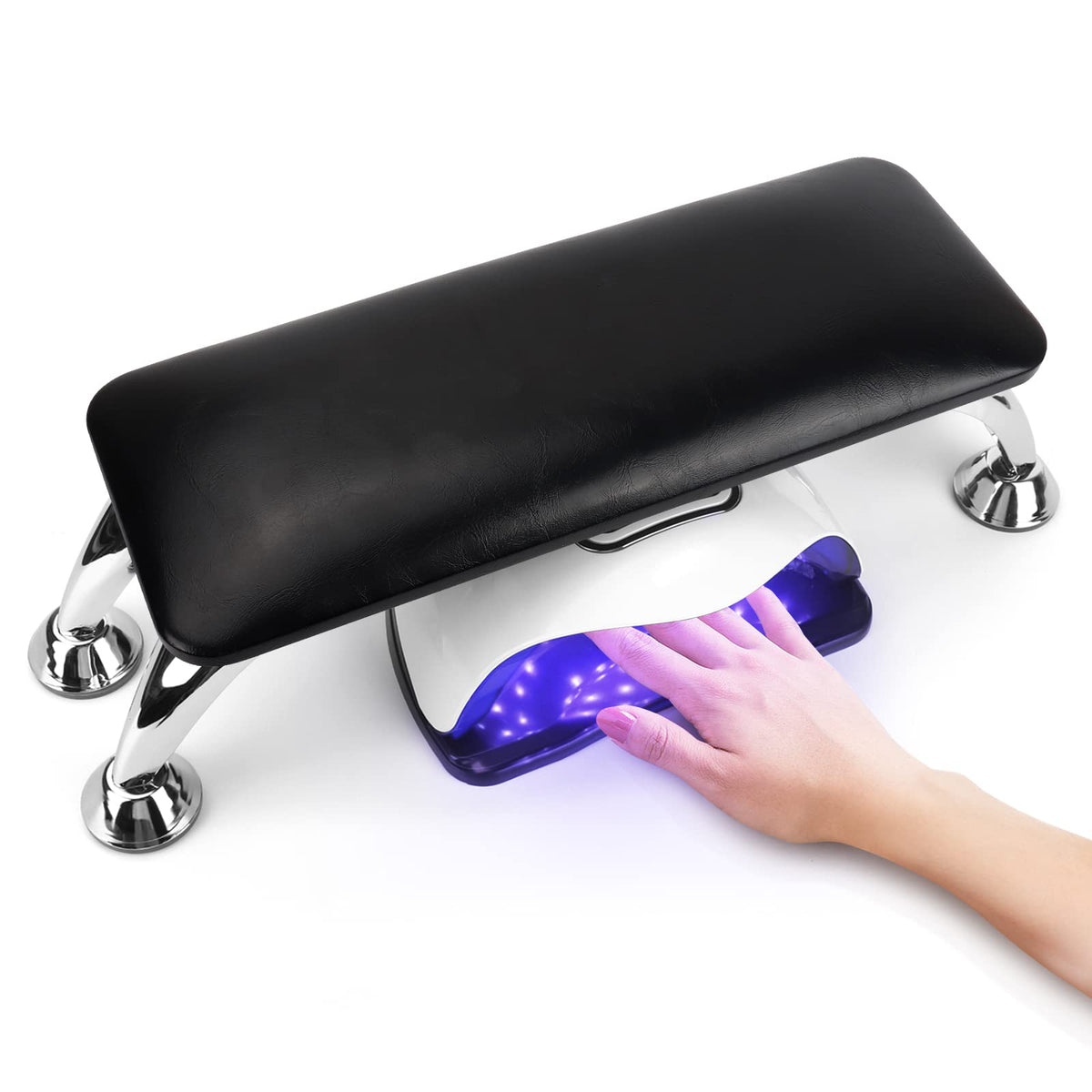 Lionvision big arm rest cushion provides comfortable hand support during manicures.