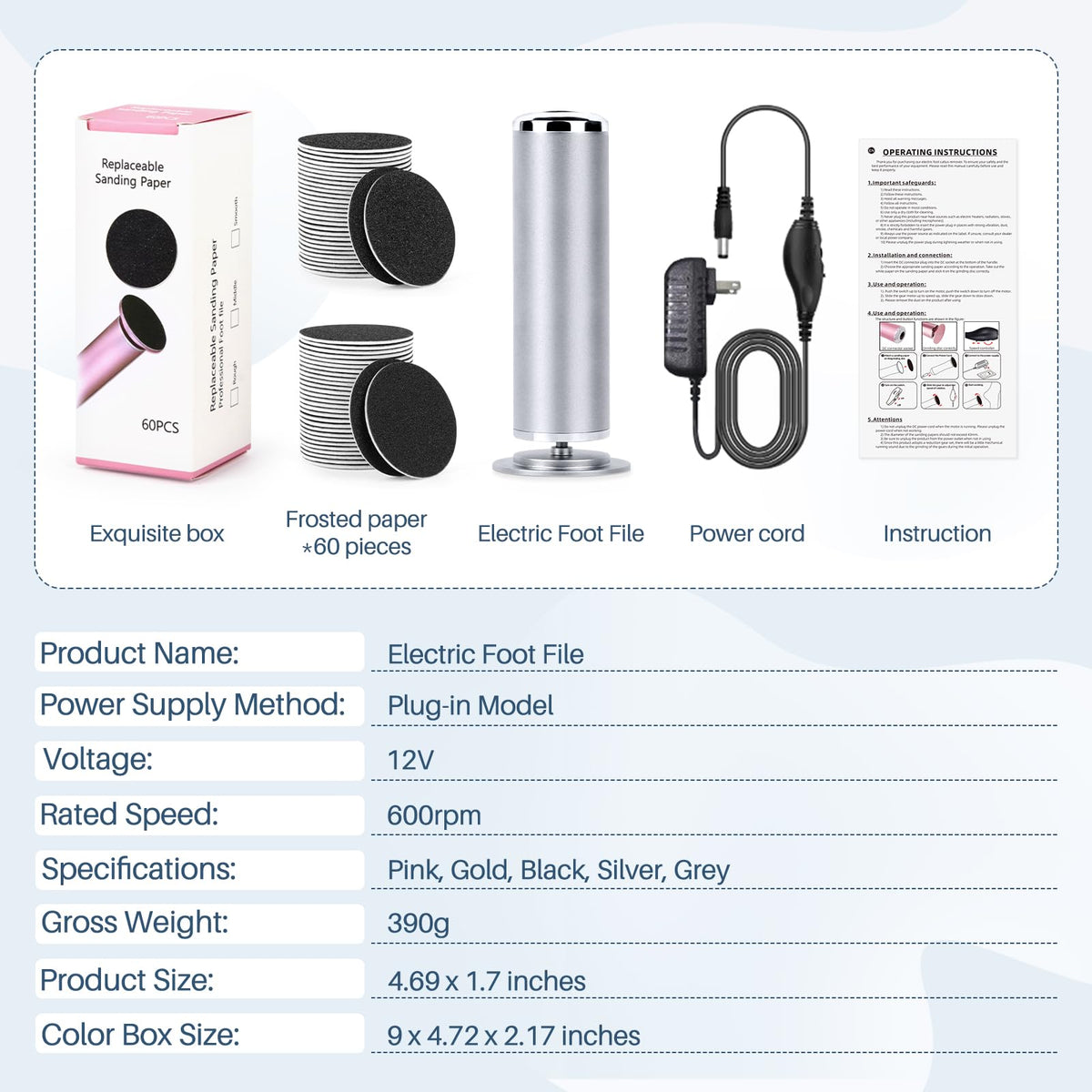 LIONVISON Compact foot care tool ideal for home spa or travel