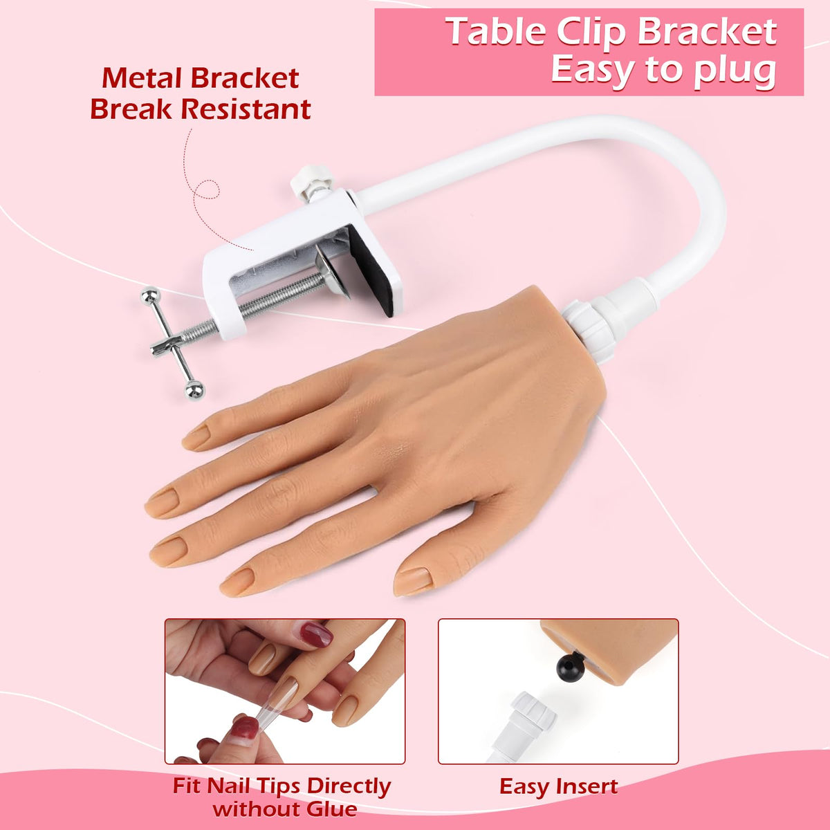 LIONVISON deep nail grooves aid secure tip embedding during practice