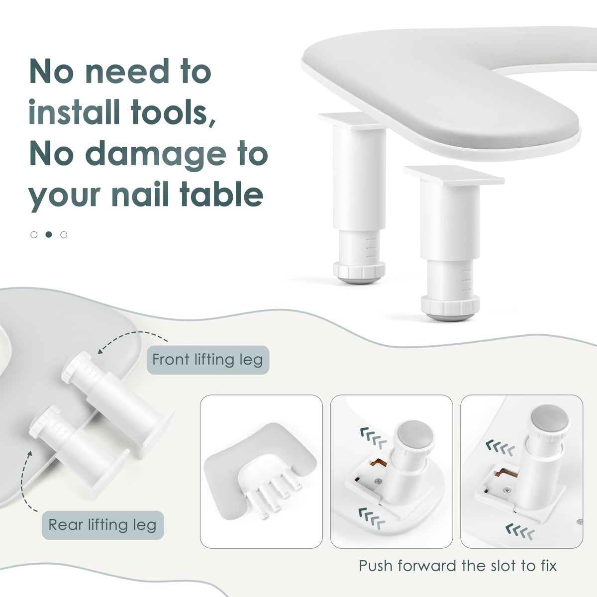 Detachable design of Lionvision arm rest for easy storage and travel.
