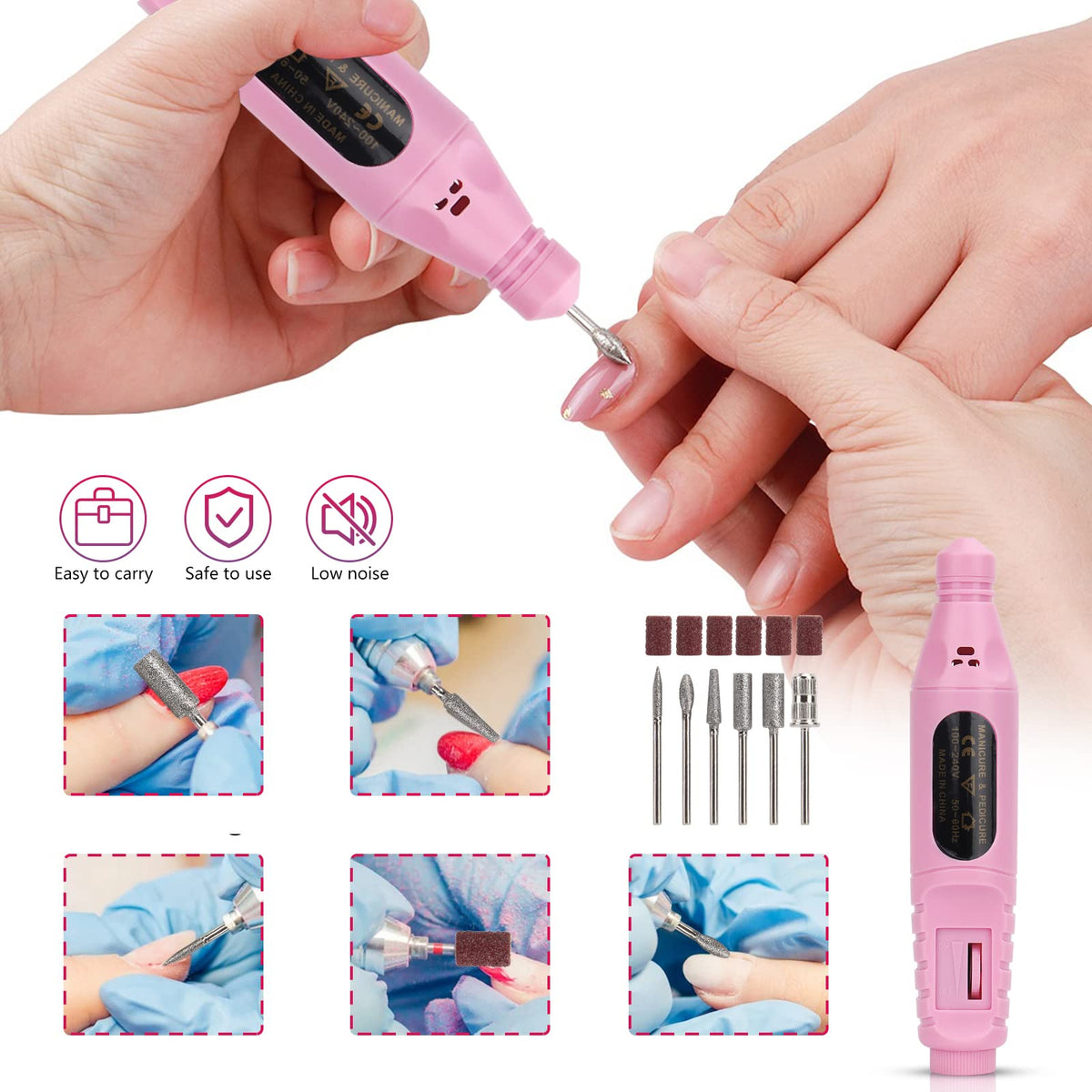 LIONVISION electric nail drill ready for precise nail preparation.