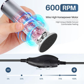 LIONVISON Foot File Remover side view showing ergonomic design for comfortable sessions
