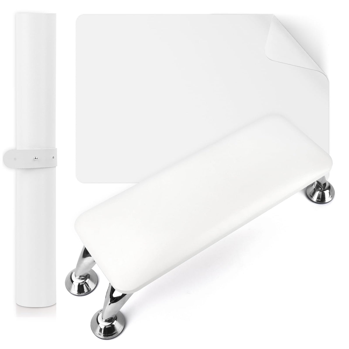 LIONVISON Nail Arm Rest white provides stable support for precise acrylic nail work.