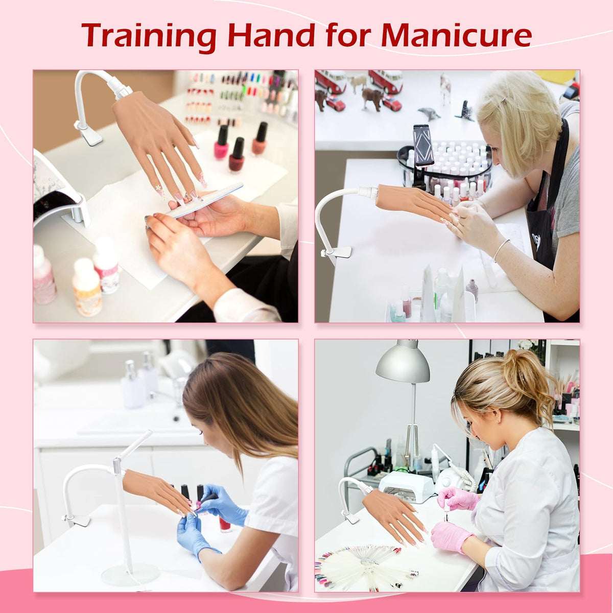 LIONVISON nail art training hand set ideal for beginners and pros